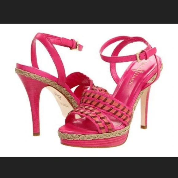 COLE HAAN 💕 Vanessa Nike Air Braided Pink Heel - Picture 5 of 12
